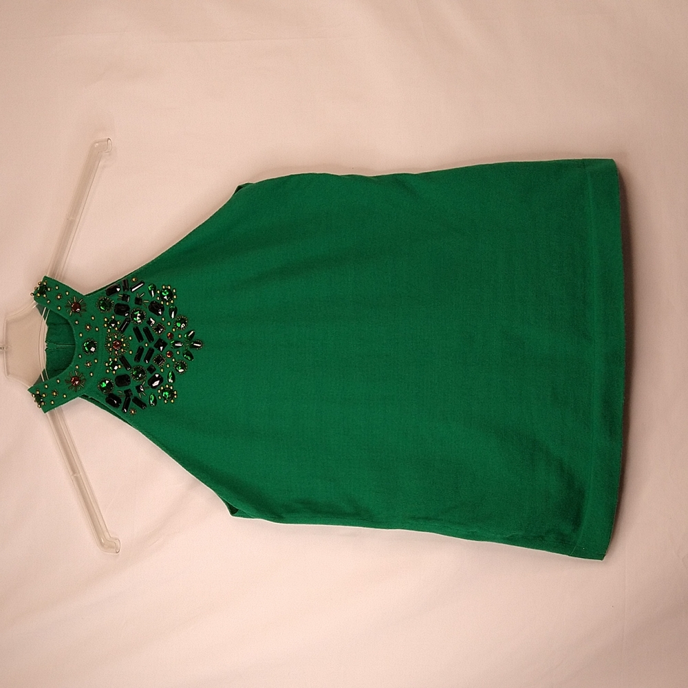 Ashley Stewart Green Embellished Top Size: 12
